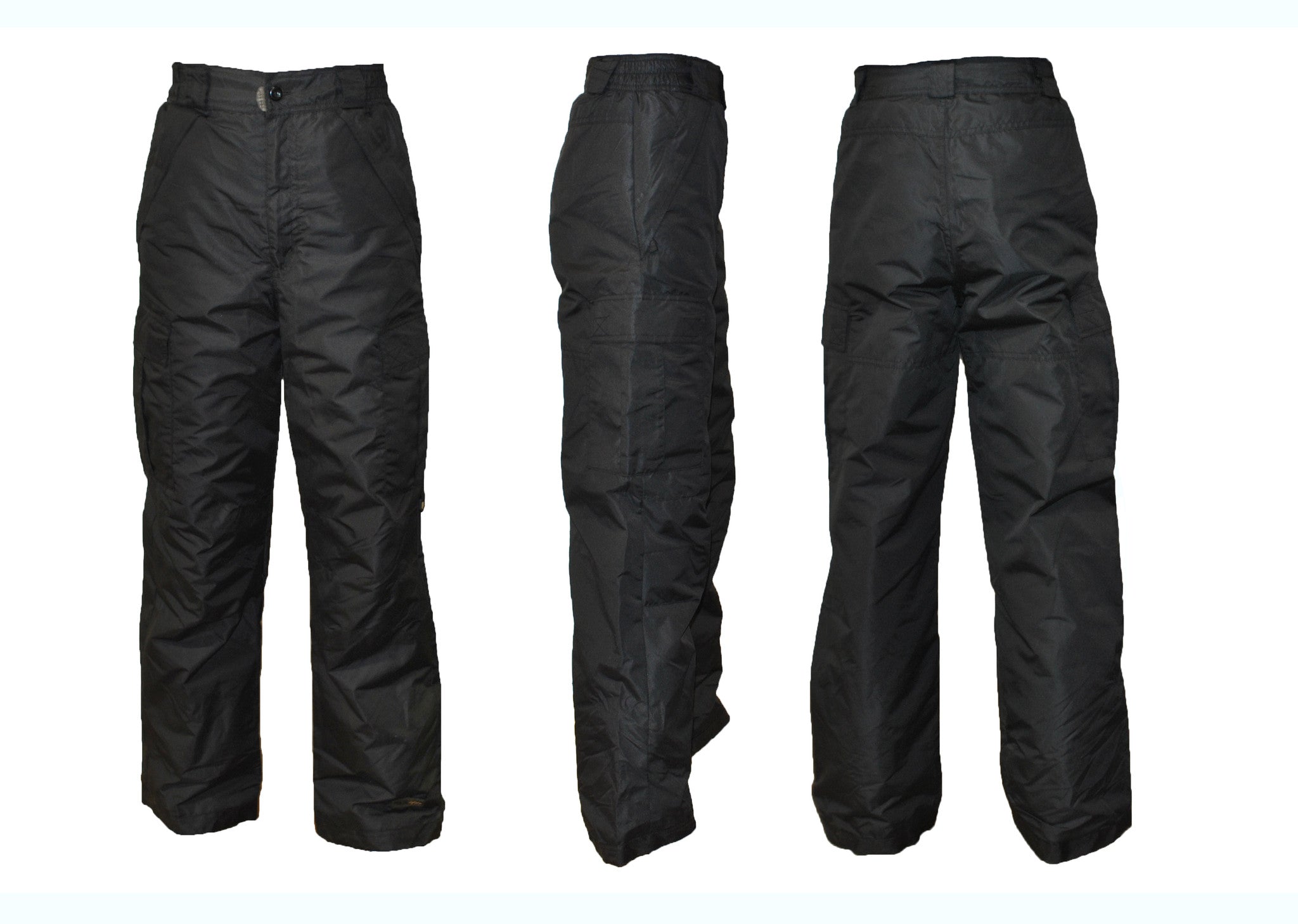 Snow Down Cargo Technical Snow Pants - True Black –