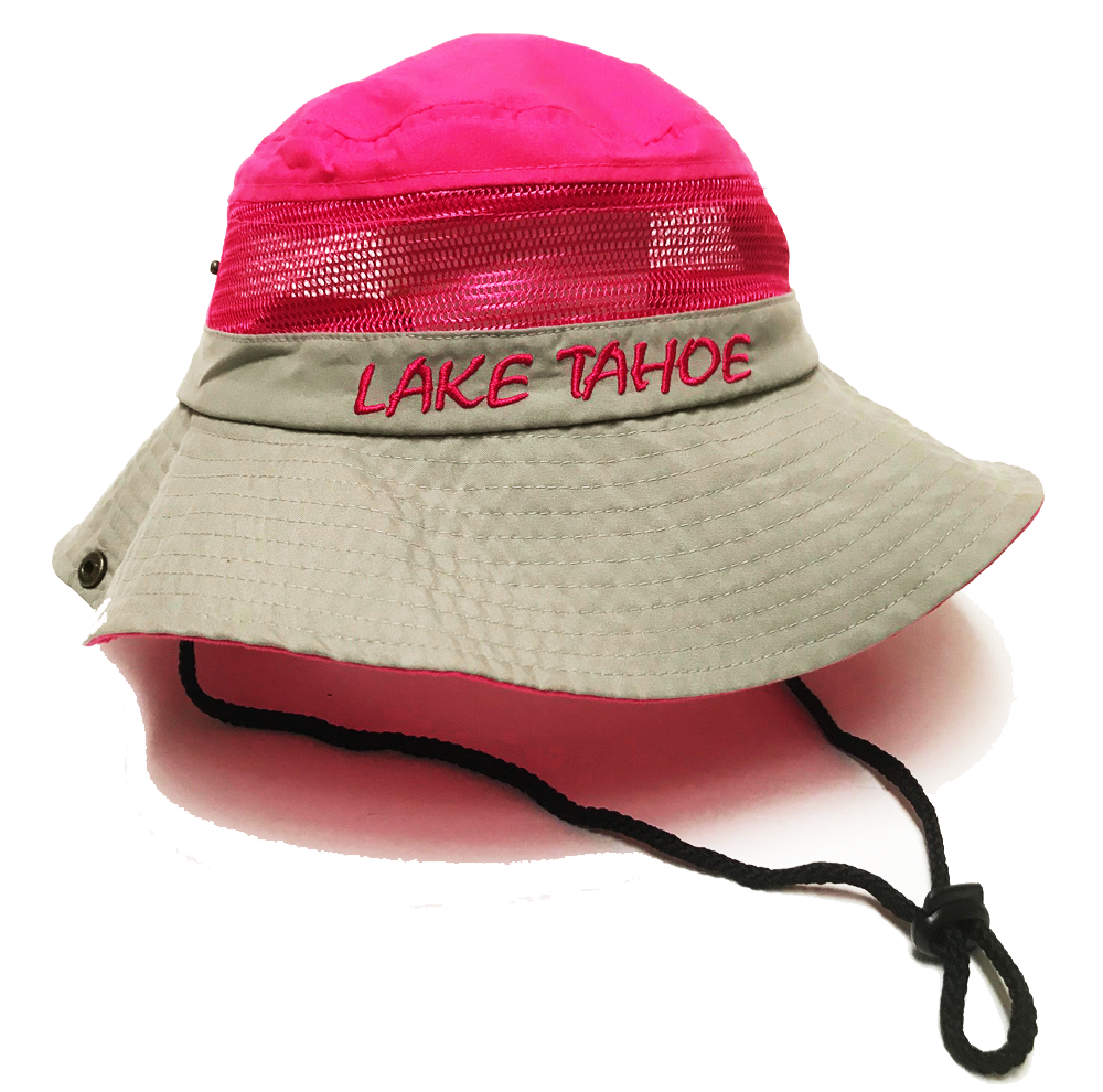 Beach Hat Souvenir Adult Ladies Mesh Canvas Bucket Hat, Lake Tahoe, As -  Wholesale Resort Accessories