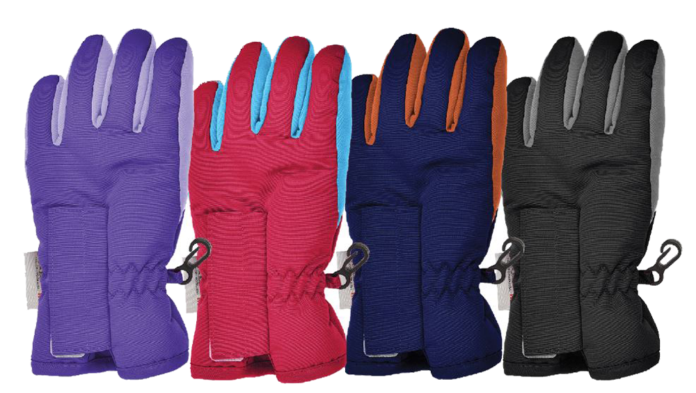 Winter Gloves-Ski Kids Glove, Accessories - Wholesale Resort 2-4 Taslon Ages Velcro